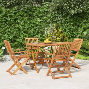 ARDEBO.de - 5-tlg. Garten-Essgruppe Massivholz Akazie
