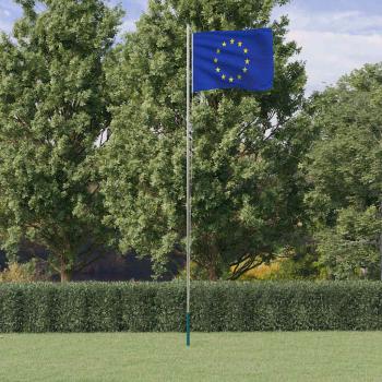 ARDEBO.de - Europaflagge mit Mast 6,08 m Aluminium