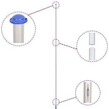 Europaflagge mit Mast 6,08 m Aluminium