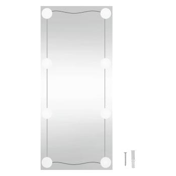 Wandspiegel mit LED-Leuchten 50x100 cm Glas Rechteckig