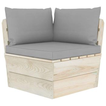 Garten-Paletten-Ecksofa mit Kissen Imprägniertes Fichtenholz