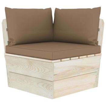 Garten-Paletten-Ecksofa mit Kissen Imprägniertes Fichtenholz