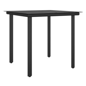 5-tlg. Garten-Essgruppe mit Kissen Poly Rattan und Stahl