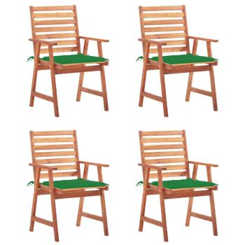 ARDEBO.de - Garten-Essstühle 4 Stk. mit Kissen Massivholz Akazie