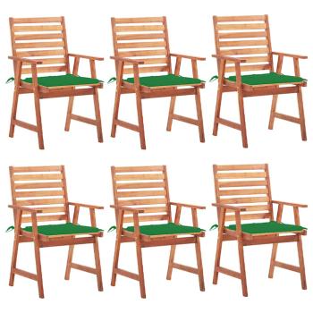 ARDEBO.de - Garten-Essst?hle 6 Stk. mit Kissen Massivholz Akazie