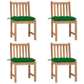 ARDEBO.de - Gartenst?hle 4 Stk. mit Kissen Massivholz Teak