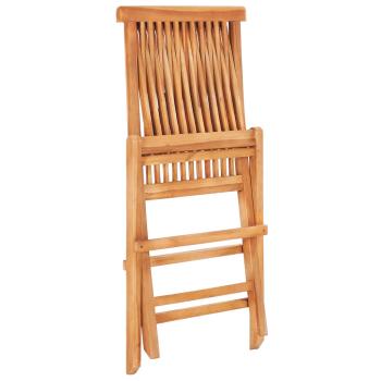 3-tlg. Bistroset mit Grünen Kissen Massivholz Teak