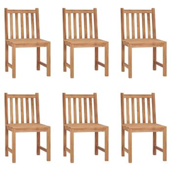 Gartenstühle 6 Stk. mit Kissen Massivholz Teak