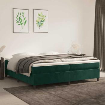 ARDEBO.de - Boxspringbett mit Matratze Dunkelgrün 200x200 cm Samt
