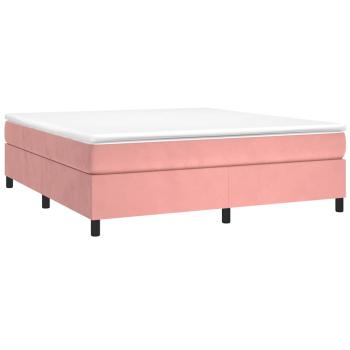 Boxspringbett mit Matratze Rosa 180x200 cm Samt