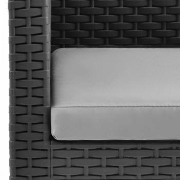 Gartenst?hle mit Kissen 2 Stk. PP Rattan Anthrazit