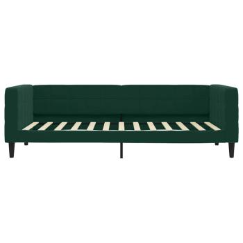 Tagesbett Ausziehbar mit Schubladen Dunkelgrün 90x200 cm Samt