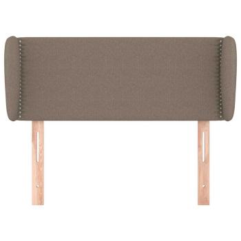 Kopfteil mit Ohren Taupe 93x23x78/88 cm Stoff