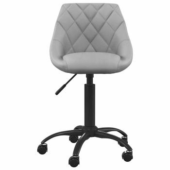 Bürostuhl Hellgrau Samt