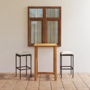 ARDEBO.de - 3-tlg. Gartenbar-Set mit Kissen Braun