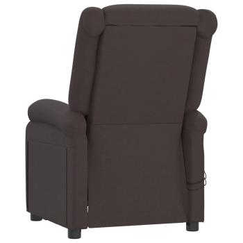 Massagesessel Elektrisch Dunkelbraun Stoff