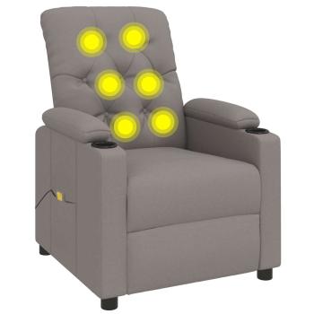 Massagesessel Taupe Stoff