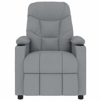 Massagesessel Hellgrau Stoff