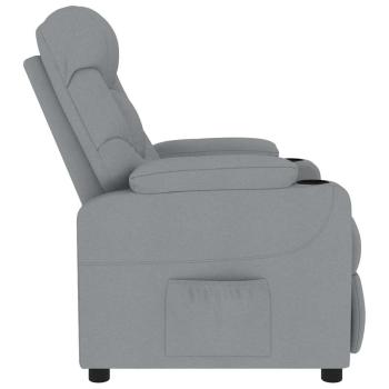 Massagesessel Hellgrau Stoff