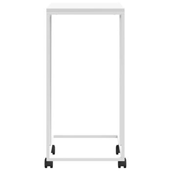 Beistelltisch mit Rollen Wei? 40x30x63,5 cm Holzwerkstoff