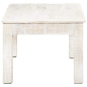 Couchtisch Weiß 110x60x45 cm Massivholz Mango