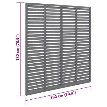 Lamellenzaun WPC 180x180 cm Grau