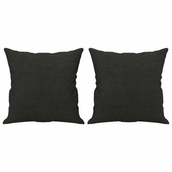 2-Sitzer-Sofa mit Zierkissen Schwarz 140 cm Stoff