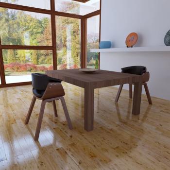 ARDEBO.de - Esszimmerstühle 2 Stk. Bugholz und Kunstleder
