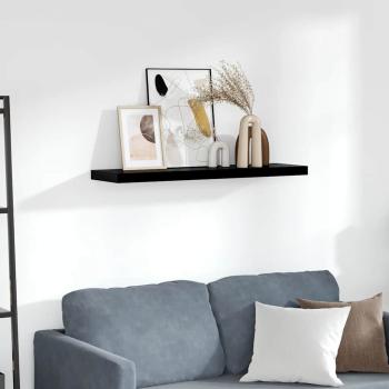 ARDEBO.de - Schweberegal Hochglanz-Schwarz 90x23,5x3,8 cm MDF