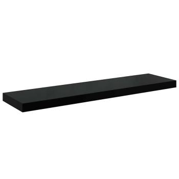 Schweberegal Hochglanz-Schwarz 90x23,5x3,8 cm MDF