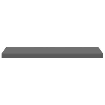 Schwebendes Wandregal Hochglanz-Grau 90x23,5x3,8 cm MDF