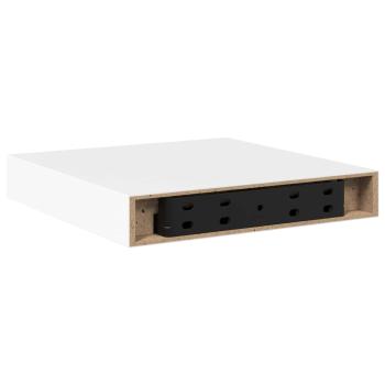 Schweberegale 4 Stk. Weiß 23x23,5x3,8 cm MDF