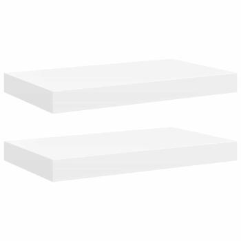 Schweberegale 2 Stk. Weiß 40x23,5x3,8 cm MDF