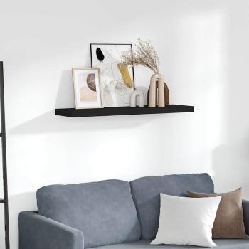 ARDEBO.de - Schweberegal Schwarz 90x23,5x3,8 cm MDF