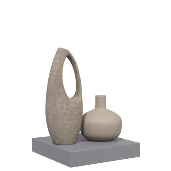 Schweberegal Grau 23x23,5x3,8 cm MDF