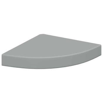 Eck-Schweberegal Grau 25x25x3,8 cm MDF