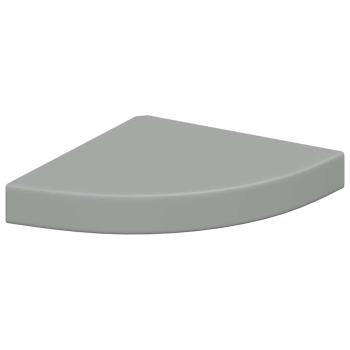 Eck-Schweberegale 4 Stk. Grau 25x25x3,8 cm MDF