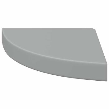 Eck-Schweberegale 4 Stk. Grau 25x25x3,8 cm MDF