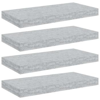 Schweberegale 4 Stk. Betongrau 50x23,5x3,8 cm MDF