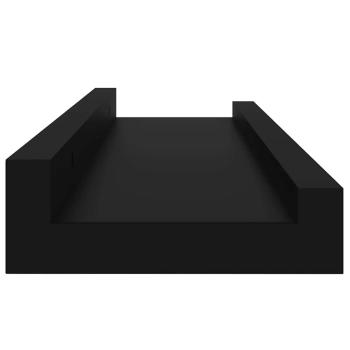 Wandregale 4 Stk. Schwarz 40x9x3 cm