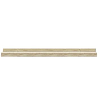 Wandregale 2 Stk. Wei? und Sonoma-Eiche 60x9x3 cm