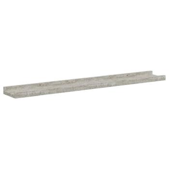 Wandregale 2 Stk. Betongrau 80x9x3 cm