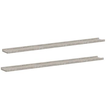 Wandregale 2 Stk. Betongrau 115x9x3 cm