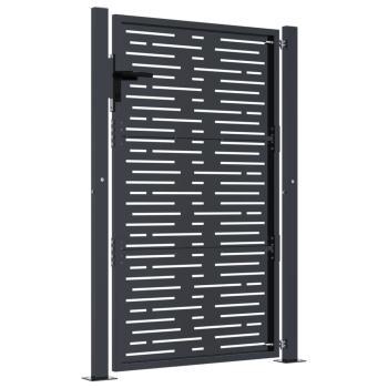 Gartentor Anthrazit 100x125 cm Stahl Quadratisches Design