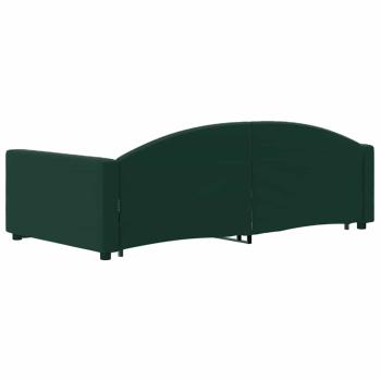 Tagesbett Ausziehbar mit Schubladen Dunkelgrün 90x200 cm Samt