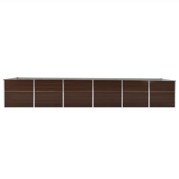 Garten-Hochbeet Verzinkter Stahl 480x80x77 cm Braun