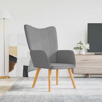 ARDEBO.de - Relaxsessel Hellgrau Stoff