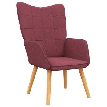Relaxsessel mit Hocker Weinrot Stoff