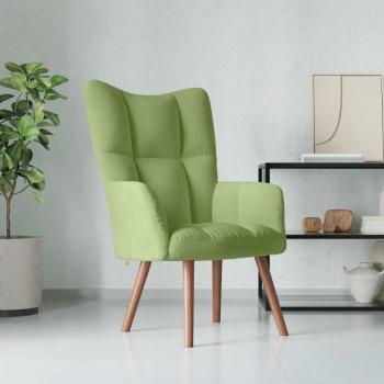 ARDEBO.de - Relaxsessel Hellgrün Samt