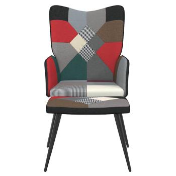 Relaxsessel mit Hocker Patchwork Stoff